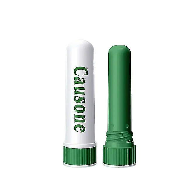 Lamuseland 1pc Nasal Inhaler Essential Oil, Double Holes Mint Nasal Inhaler Stick Energy Bar For Nasal Cleansing Energy Boost Light green on Productcaster.