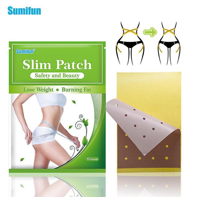 Qian 10pcs / lot Slim Patch Burning Fat Patches Slimming Sticker Keep Fit Weight Lose Product Chinese Herbal Medical Plaster on Productcaster.