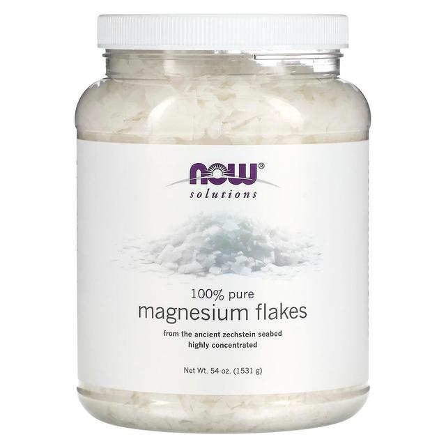 NOW Foods, Solutions, Magnesium Flakes, 100% Pure, 54 oz (1531 g) on Productcaster.