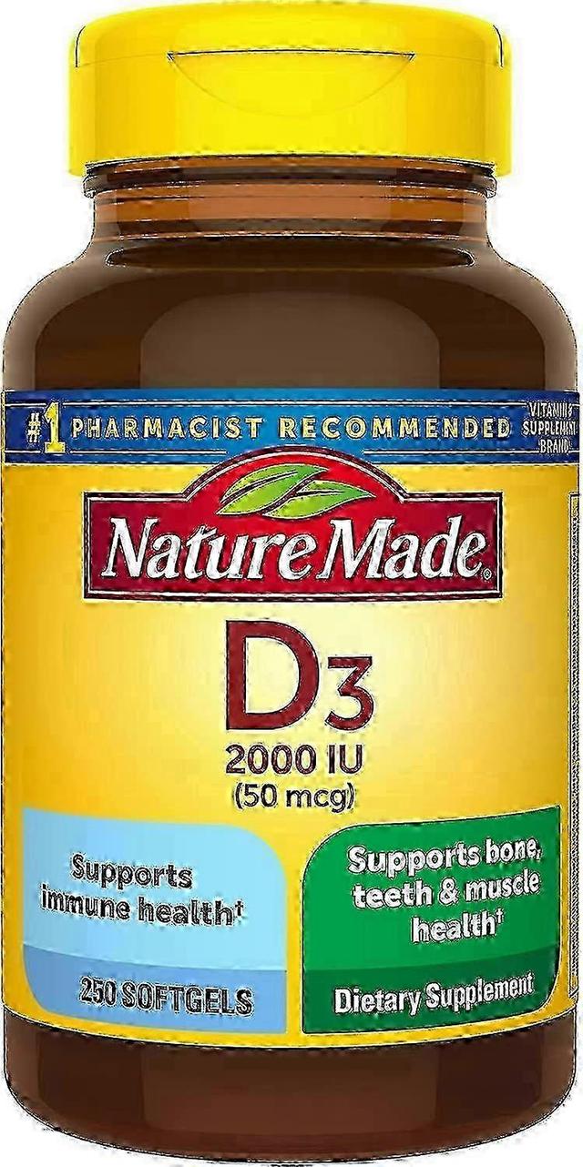 Nature Made Natur foretaget vitamin d3, 2000 iu, flydende softgels, 250 ea on Productcaster.