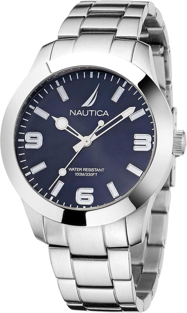 Nautica Men's Watch NAPPBF201 Silver and Blue on Productcaster.