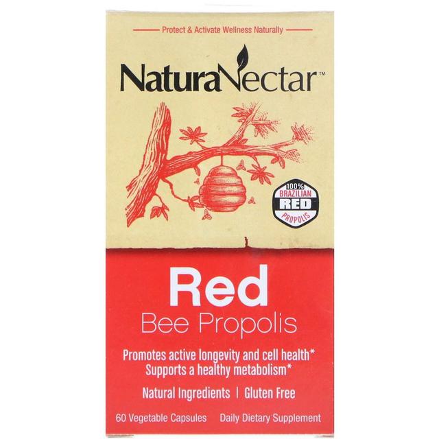 NaturaNectar, Red Bee Propolis, 60 kasvikapselia on Productcaster.