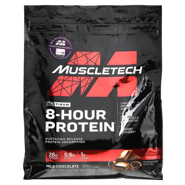 MuscleTech, Platin 8-timers protein, mælkechokolade, 4,60 lbs (2,09 kg) on Productcaster.