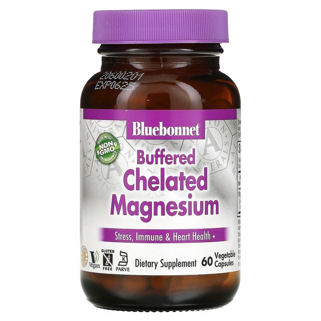 Bluebonnet Nutrition, puskuroitu kelatoitu magnesium, 60 kasvikapselia on Productcaster.