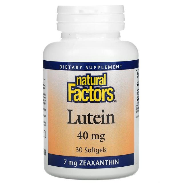 Natural Factors, Luteína, 40 mg, 30 cápsulas blandas on Productcaster.