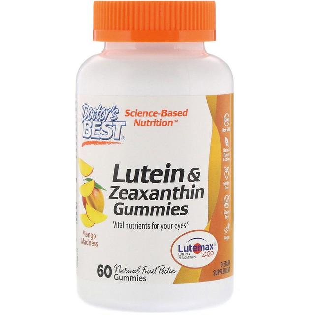 Doctor's Best, Lutein & Zeaxanthin Gummies, Mango Wahnsinn, 60 Gummies on Productcaster.