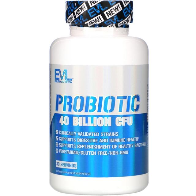 EVLution Nutrition, Probiotic, 40 Billion CFU, 60 Capsules on Productcaster.