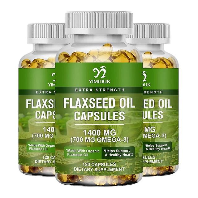 Sofirn Omega 3-6-9 Complex Capsules Flaxseed Oil For Cardiovascular And Brain Health Increased Immunity & Energy Healthy Skin & Eyes 3 Bottles 120 pcs on Productcaster.