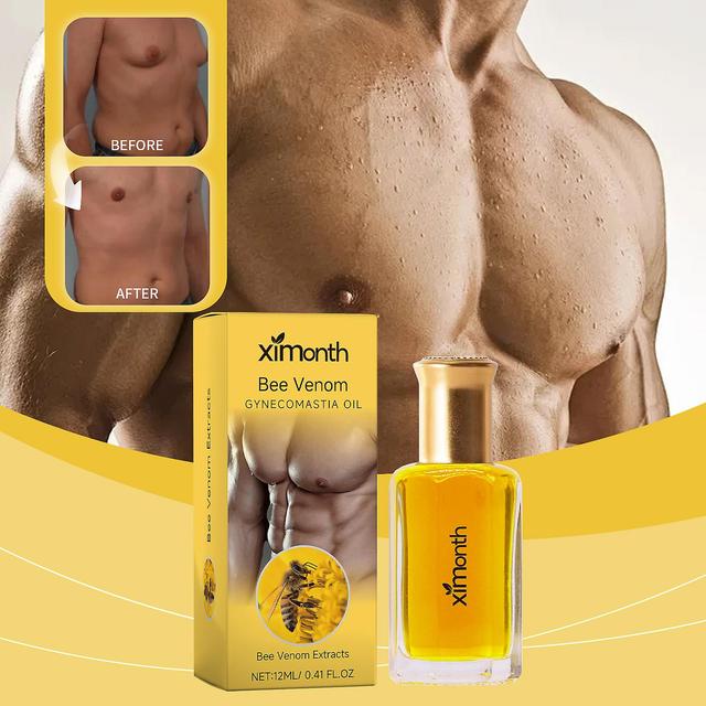 Chicoque Bee Venom Gynecomastia Heating Oil, Bee Venom Gynecomastia Oil, Men Therm Bee Venom Oil, Eliminates Excess Breast Tissue, Strengthen Chest... on Productcaster.