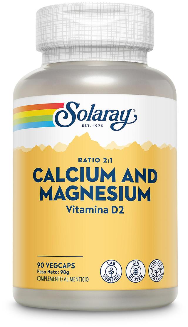 Solaray Calcium and Magnesium 90 Vegetable Capsules on Productcaster.