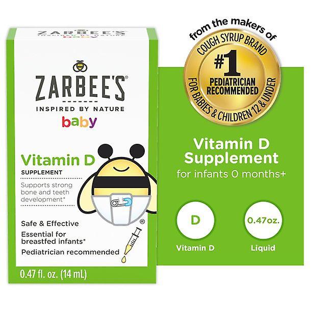 Zarbees Zarbee's baby vitamin d supplement, baby vitamin d drops for infants, drug-free, 0.47 fl oz on Productcaster.