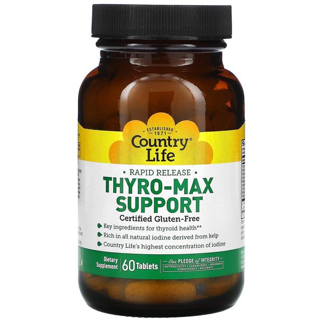 Country Life, Rapid Release Thyro-Max Support, 60 Tablets on Productcaster.