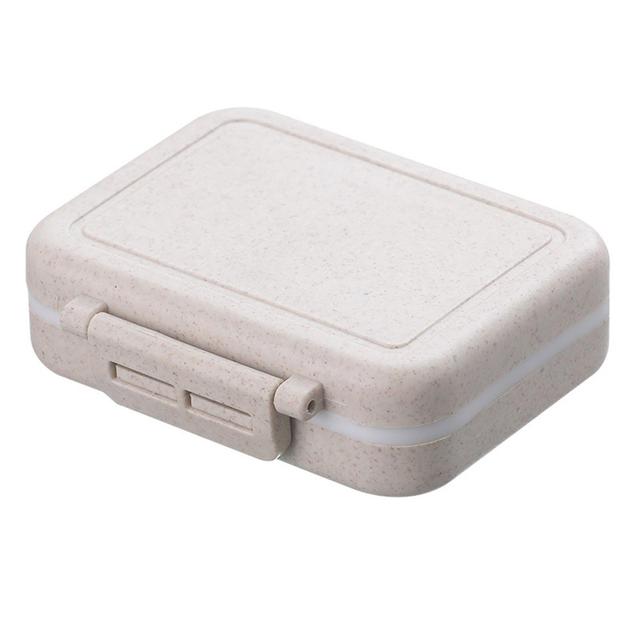 Pill Box Double Sealing Detachable Moisture-proof Foldable Portable Morning Middle Evening Tablets Splitter Case For Travel Kaesi Beige on Productcaster.