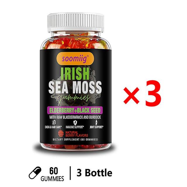 Vorallme Gummies med vitaminer och mineraler-främjar vacker hud och hår, sköldkörtelstöd, stark immunitet, hallon smaksatta gummier 3 bottle on Productcaster.