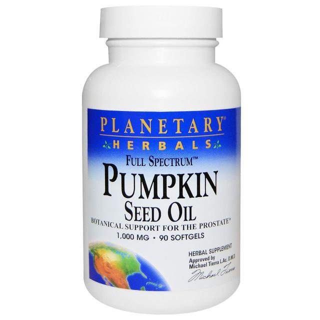 Planetary Herbals Erbe planetarie, Spettro completo, Olio di semi di zucca, 1.000 mg, 90 Softgels on Productcaster.