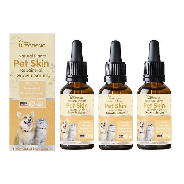 3st Pet Wound Liquid Främja Hundhår Återväxt Hud Såråterställning Katter Moss Sjukdom Behandling Stoppa Klåda Kattunge Hund Hudvårdsolja on Productcaster.