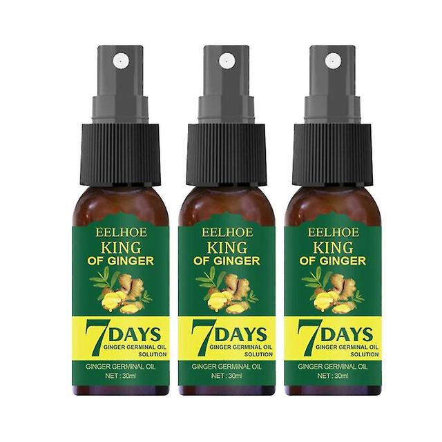 King Of Ginger Germinal Oil 7 dage hårvækstprodukter styrker og forbedrer kruset skønhed sundhed 30ml Qxuan 3PCS on Productcaster.