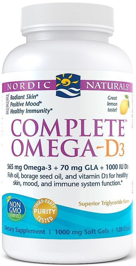 Nordic Naturals Complete Omega-D3 565 mg Lemon 120 Softgels 200 gr on Productcaster.