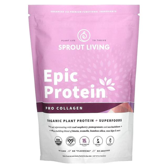 Sprout Living, Epic Protein, Organic Plant Protein + Superfoods, Pro Collagen, 0.7 lb (336 g) on Productcaster.