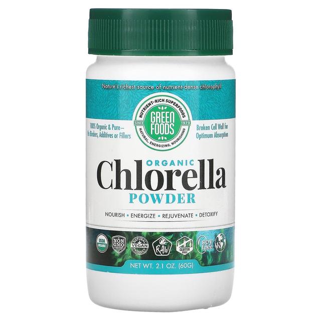 Green Foods Corporation, organiskt chlorellapulver, 2.1 oz (60 g) on Productcaster.