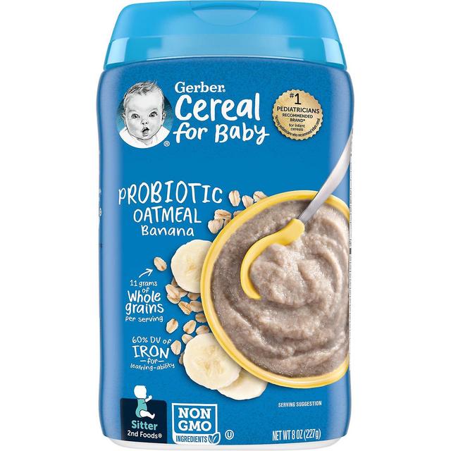 Gerber, probioottinen kaurapuuro, banaani, 8 oz (227 g) on Productcaster.