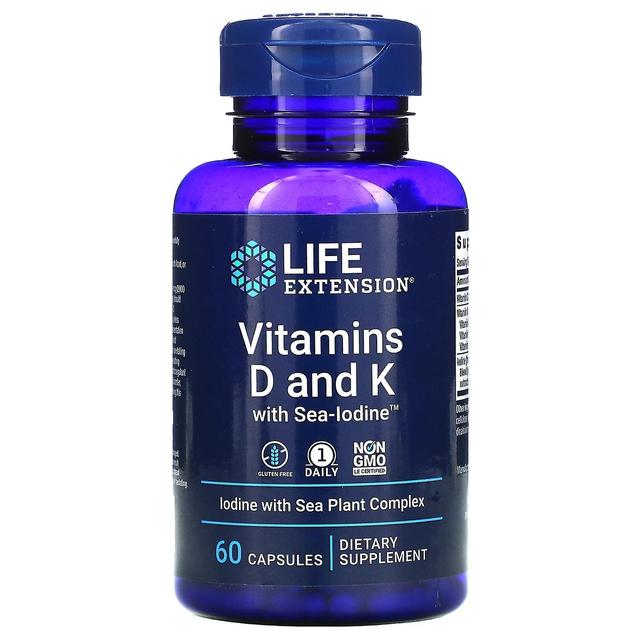 Life Extension, Vitamins D and K with Sea-Iodine, 60 Capsules on Productcaster.