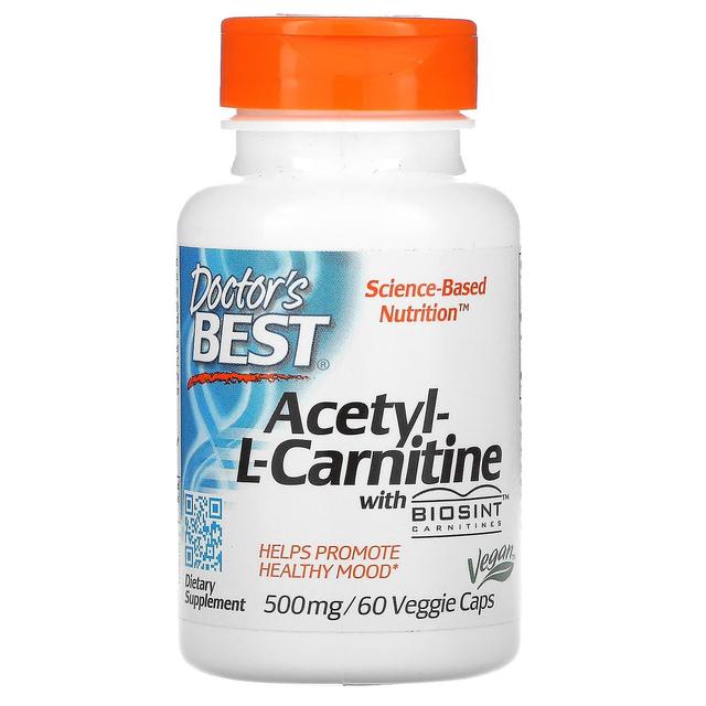 Doctor's Best, Acetyl-L-Carnitine with Biosint Carnitines, 500 mg, 60 Veggie Caps on Productcaster.