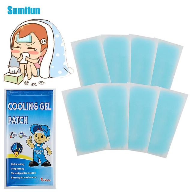 Visgaler 5/10/20pcs Summer Cold Gel Cooling Patch Relieve Heatstroke Fever Sleepy Headache Refreshing Pad Chinese Herbal Extract Plaster 10pcs on Productcaster.