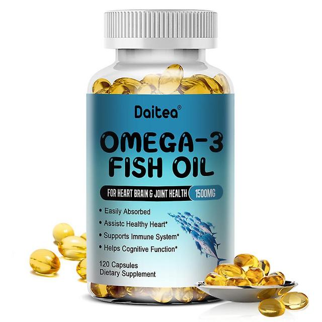 Vorallme Daitea Omega3 Deep Sea Fish Oil Supplement - Helps Promote Brain Development And Supports Skin, Eye, Heart Health. 120 count-1 bottle on Productcaster.