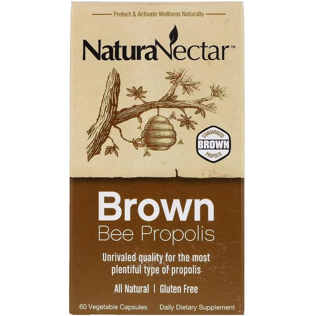 NaturaNectar, Brown Bee Propolis, 60 Vegetable Capsules on Productcaster.