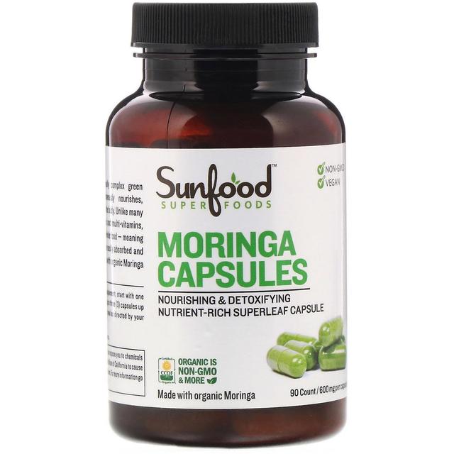 Sunfood, Moringa Capsules, 600 mg, 90 Capsules on Productcaster.