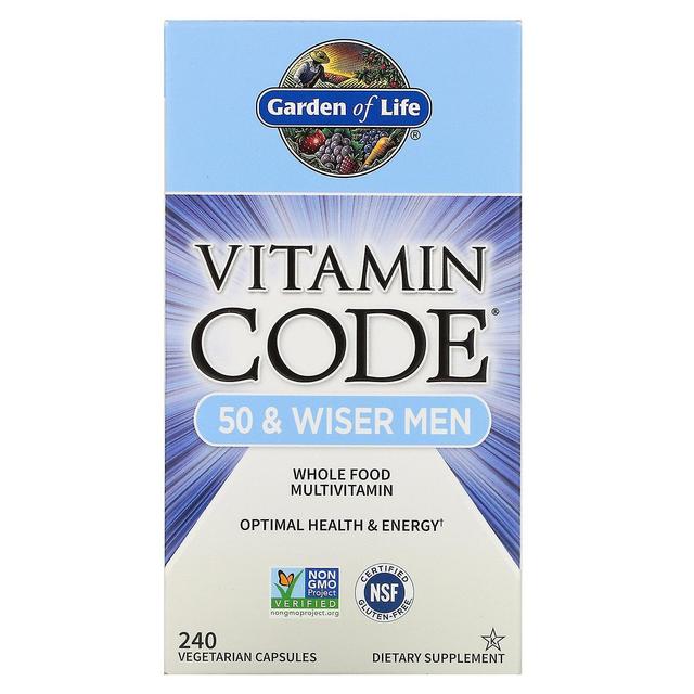 Garden of Life, Vitamin Code, 50 & Wiser Men, 240 Vegetarian Capsules on Productcaster.