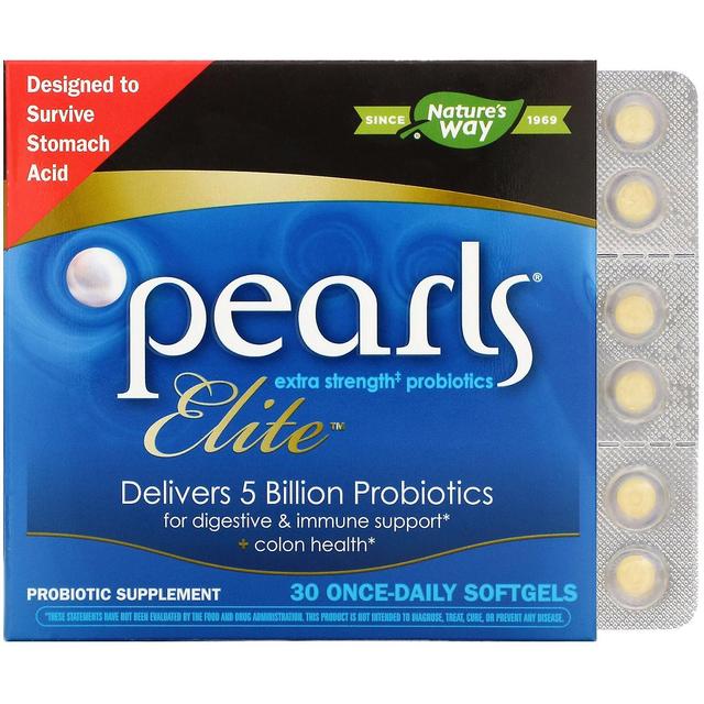 Nature's Way, Pearls Elite, Extra Strength Probiotics, 30 Once-Daily Softgels on Productcaster.