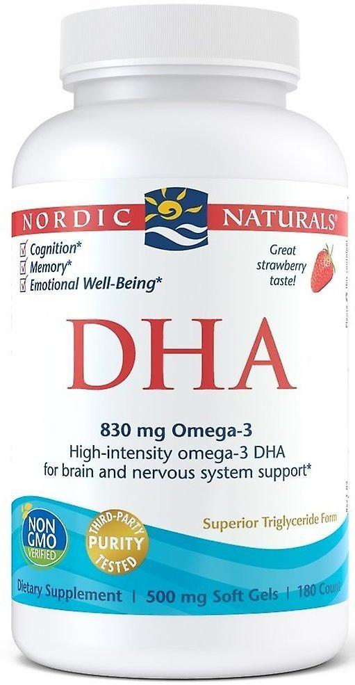 Nordic Naturals DHA, 830 mg Strawberry 180 Softgels 170 gr on Productcaster.