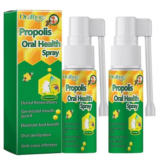 Propolis Oral Health Spray, 20ML Propolis Oral Spray, Frisse Adem 2024 2pcs on Productcaster.