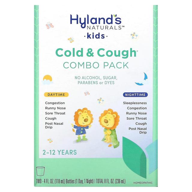 Hyland's, Kids, Cold & Cough Combo Pack, Dzień/Noc, Wiek 2-12 lat, 2 Butelki, 4 fl oz (118 on Productcaster.