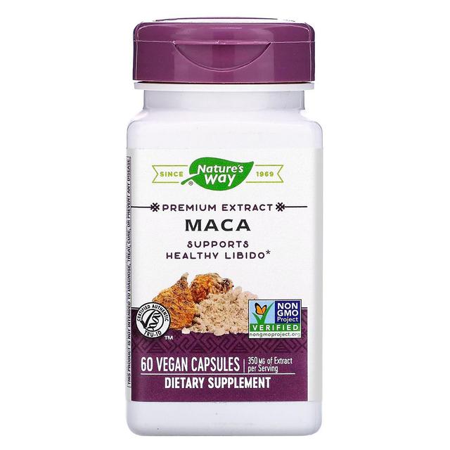 Nature's Way, Premium Extract, Maca, 350 mg, 60 vegaanista kapselia on Productcaster.