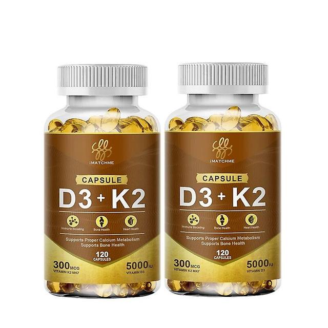 Organic Vitamin D3+K2 Capsule for Boosting Calcium Absorption Support Bone & Joint & Immunity SupportTIB TIB . 2 bottles 120pcs on Productcaster.