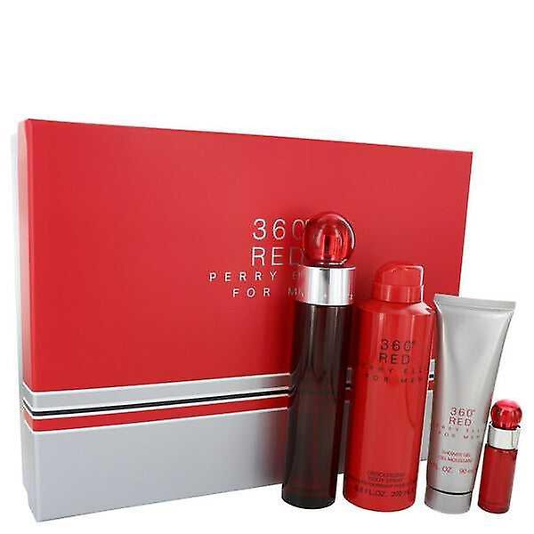 Perry Ellis 360 Red Gift Set - 3.4 Oz Eau De Toilette Spray + .25 Oz Mini Edt Spray + 6.8 Oz Body Spray + 3 Oz Shower Gel -- For Men on Productcaster.