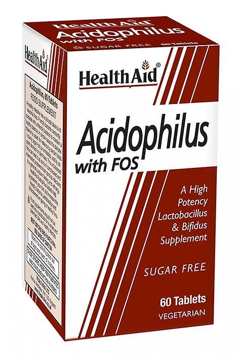 Health Aid Terveys tuen Acidophilus FOS 60 tablettia on Productcaster.