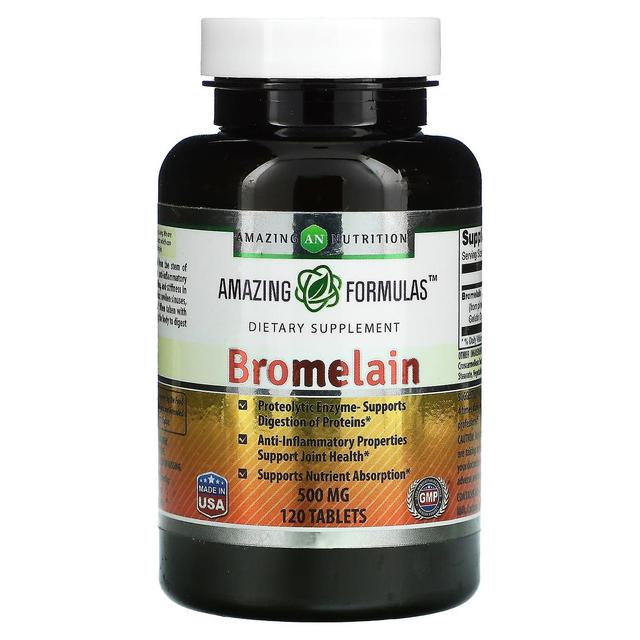 amazing nutrition Fantastisk ernæring, Bromelain , 500 mg, 120 Tabletter on Productcaster.