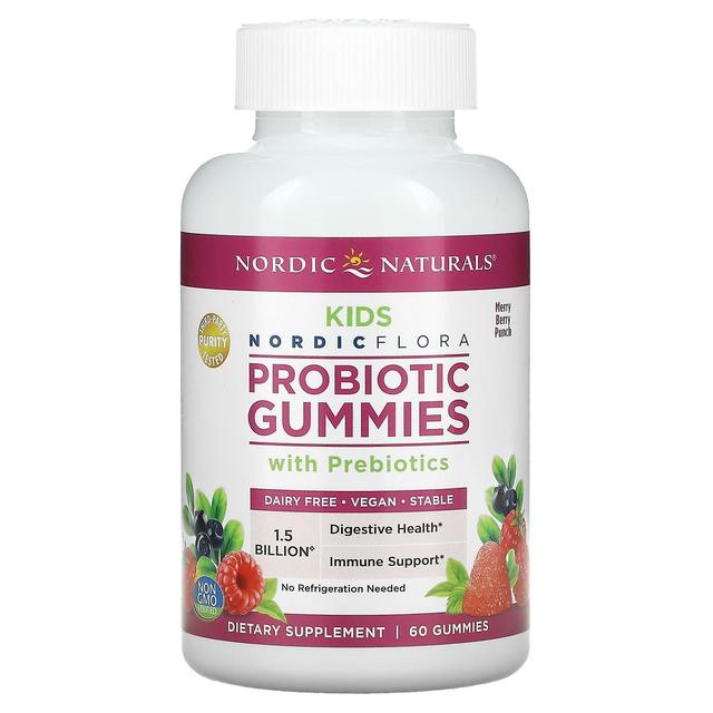 Nordic Naturals, Probiotic Gummies Kids, Merry Berry Punch, 60 Gummies on Productcaster.