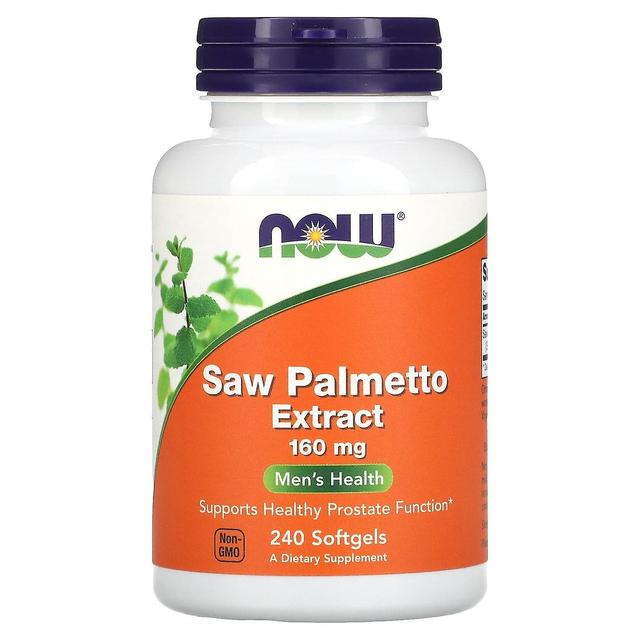 NOW Foods, Saw Palmetto Extract, 160 mg, 240 Softgels on Productcaster.