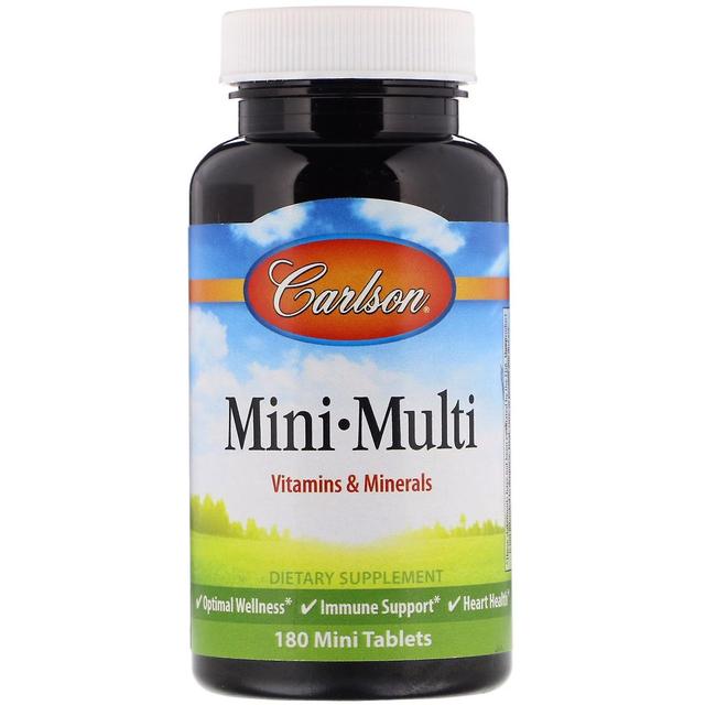 Carlson Labs, Mini-Multi, Vitamins & Minerals, Iron-Free, 180 Tablets on Productcaster.