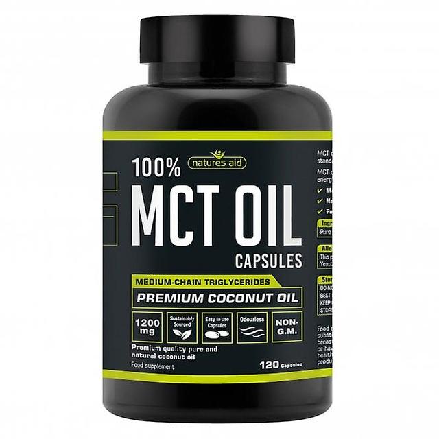 Natures Aid 100% MCT Oil Capsules 120 Caps on Productcaster.