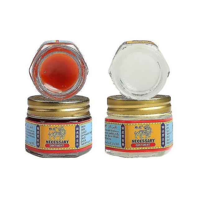 Timubike 2types Red White Tiger Balm Cooling Oil Mint Refreshing Cream Treat Cold Dizziness Headache Ointment Anti-itching Care Plaster 2pcs on Productcaster.