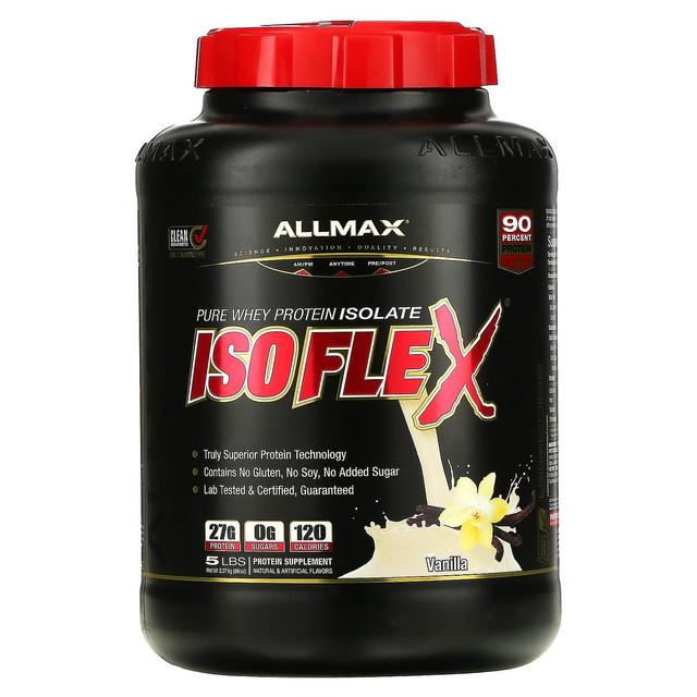 ALLMAX, Isoflex, Pure Whey Protein Isolate (WPI Ion-Charged Particle Filtration), Vanilla, 5 lbs (2. on Productcaster.