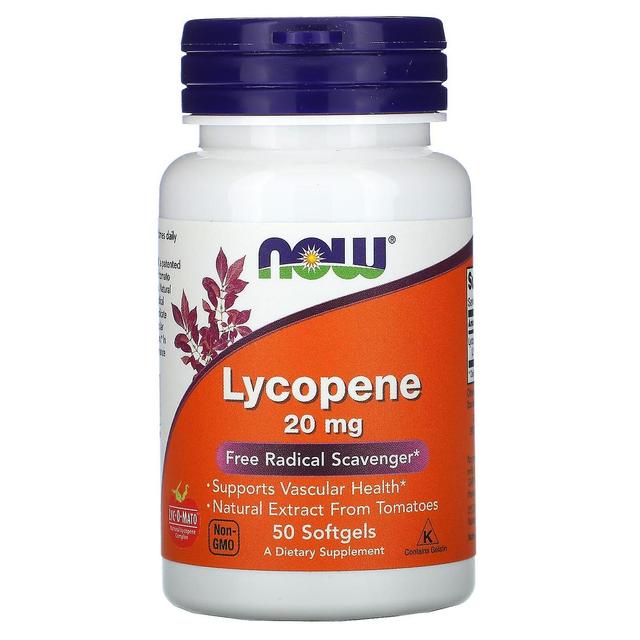 NOW Foods NU Fødevarer, Lycopen, 20 mg, 50 Softgels on Productcaster.