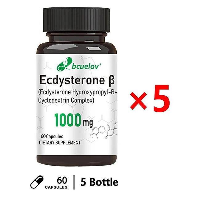 Visgaler Ecdysterone Capsules-Supports Metabolism Muscle Mass Gain, Helps Build Muscle Burn Fat & Enhance Men's Health 5 bottle on Productcaster.