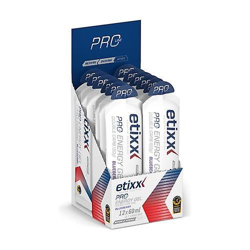 Etixx Pro energy gel double carbohydrates blueberries 12 units of 60ml (Blueberries) on Productcaster.